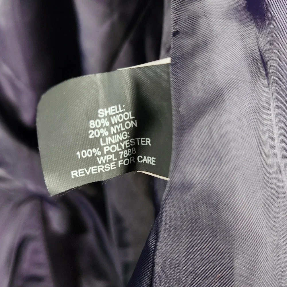 Michael Kors Purple Double Breasted‎ Hooded Wool Blend Coat Women 10 Designer